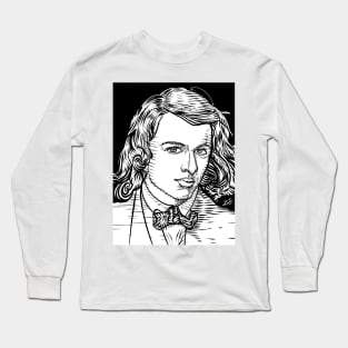 DANTE GABRIEL ROSSETTI ink portrait Long Sleeve T-Shirt